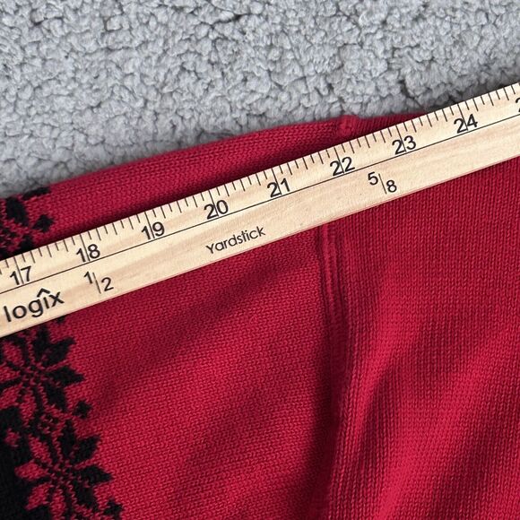 Vintage Eddie Bauer Sweater Mens 2 XL Christmas Red/Black Heavy Japan Dadcore - Picture 15 of 16